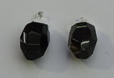 NGP6015 18*30mm - 22*35mm freeform smoky quartz pendants