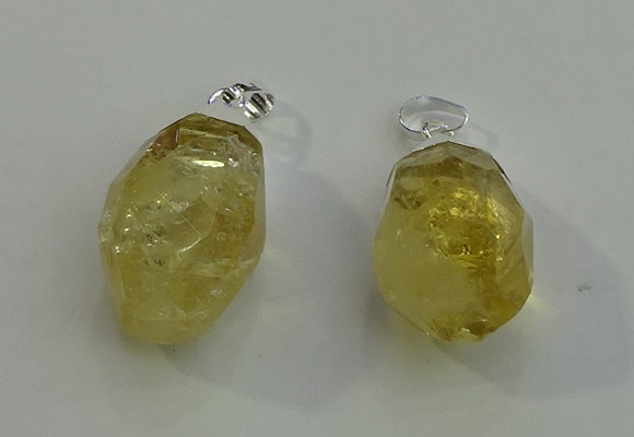 NGP6016 18*30mm - 22*35mm freeform citrine gemstone pendants