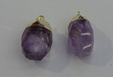 NGP6020 18*30mm - 22*35mm freeform amethyst pendants