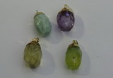 NGP6025 18*30mm - 22*35mm freeform mixed gemstone pendants