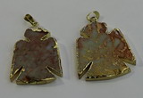 NGP6029 25*35mm - 30*40mm angel serpentine jasper pendants