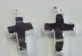 NGP6050 30*40mm - 35*45mm cross amethyst pendants