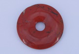 NGP606 5pcs 5*40mm red jasper gemstone donut pendants wholesale