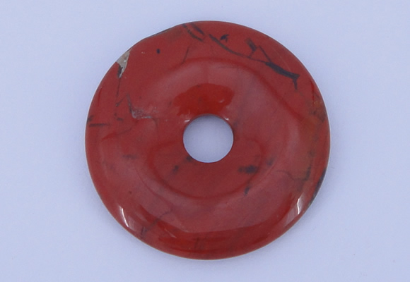 NGP606 5pcs 5*40mm red jasper gemstone donut pendants wholesale