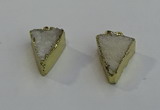 NGP6073 20*25mm - 25*35mm triangle druzy quartz pendants