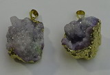 NGP6092 35*40mm – 45*50mm freeform druzy quartz pendants