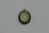 NGP6100 20*25mm - 22*30mm oval lemon quartz pendants wholesle