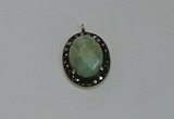 NGP6103 20*25mm - 22*30mm oval amazonite pendants wholesle