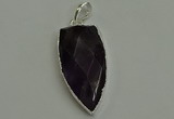 NGP6106 12*35mm - 15*40mm arrowhead amethyst pendants