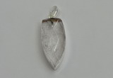 NGP6110 12*35mm - 15*40mm arrowhead white crystal pendants