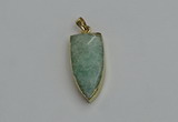 NGP6122 12*35mm - 15*40mm arrowhead amazonite pendants