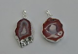 NGP6132 20*30mm - 25*35mm freeform druzy agate pendants wholesale