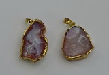 NGP6134 20*30mm - 25*35mm freeform druzy agate pendants wholesale