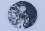 NGP621 5pcs 6*50mm agate gemstone donut pendants