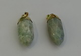 NGP6240 12*28mm - 15*30mm faceted bullet amazonite pendants