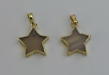 NGP6266 20mm star agate gemstone pendants wholesale