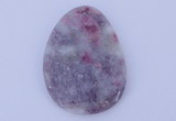 NGP630 5pcs 33*45mm freeform lilac jasper gemstone pendants