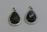 NGP6346 25*30mm teardrop labradorite pendants wholesale