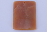 NGP637 5pcs 33*45mm rectangle red aventurine gemstone pendants