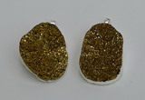 NGP6370 35*40mm - 30*45mm freeform plated druzy agate pendants