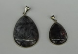 NGP6385 18*25mm - 30*40mm flat teardrop agate pendants