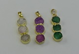 NGP6536 10*32mm druzy agate gemstone pendants wholesale