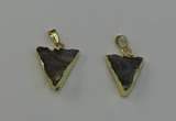 NGP6548 18*20mm - 20*25mm triangle druzy agate gemstone pendants