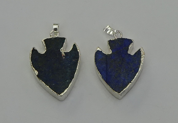 NGP6569 22*28mm - 25*35mm arrowhead lapis lazuli pendants