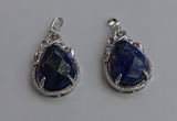 NGP6623 22*30mm faceted teardrop lapis lazuli gemstone pendants