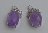 NGP6630 18*25mm faceted oval light amethyst gemstone pendants