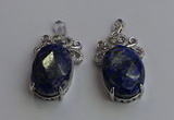 NGP6643 18*25mm faceted oval lapis lazuli gemstone pendants