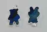 NGP6655 22*38mm Animal or V-shaped agate gemstone pendants