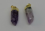 NGP6681 12*25mm - 12*30mm sticks druzy amethyst pendants