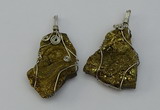 NGP6718 30*40mm - 40*55mm freeform plated druzy agate pendants