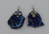 NGP6719 30*40mm - 40*55mm freeform plated druzy agate pendants