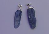 NGP6757 10*35mm - 15*45mm freeform blue kyanite pendants