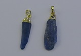 NGP6758 10*35mm - 15*45mm freeform blue kyanite pendants