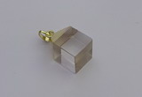 NGP6760 15*22mm cube white crystal gemstone pendants wholesale