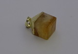 NGP6763 15*22mm cube citrine gemstone pendants wholesale