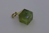 NGP6770 15*22mm cube green qutilated quartz pendants wholesale