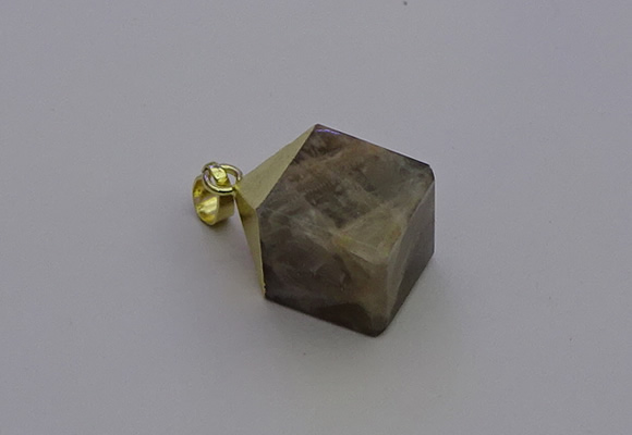 NGP6774 15*22mm cube moonstone gemstone pendants wholesale