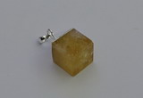 NGP6783 15*22mm cube citrine gemstone pendants wholesale