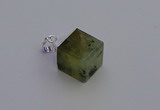 NGP6790 15*22mm cube green qutilated quartz pendants wholesale