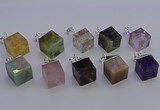 NGP6799 15*22mm cube mixed gemstone pendants wholesale