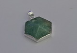 NGP6832 24*25mm hexagon amazonite gemstone pendants wholesale