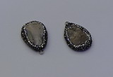 NGP6854 18*25mm - 20*25mm flat teardrop druzy agate pendants