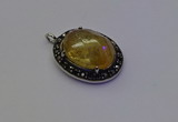 NGP6864 20*25mm oval citrine gemstone pendants wholesle