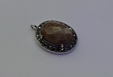 NGP6873 20*25mm oval moonstone gemstone pendants wholesle