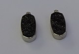 NGP6902 10*22mm - 12*25mm freeform plated druzy quartz pendants