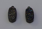 NGP6921 10*22mm - 12*25mm freeform plated druzy quartz pendants